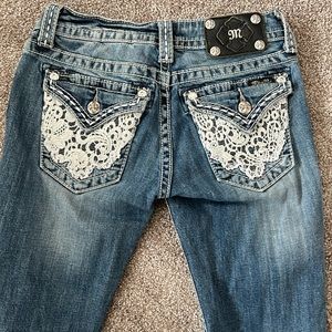 Miss Me lace embellished jeans 25